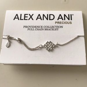 Alex and Ani Silver Knot Pull Chain Bracelet